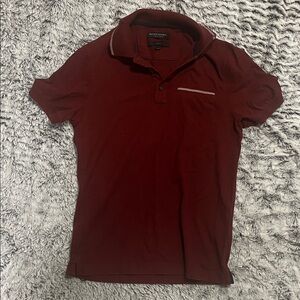 Banana Republic Men's Dark Red Polo Shirt